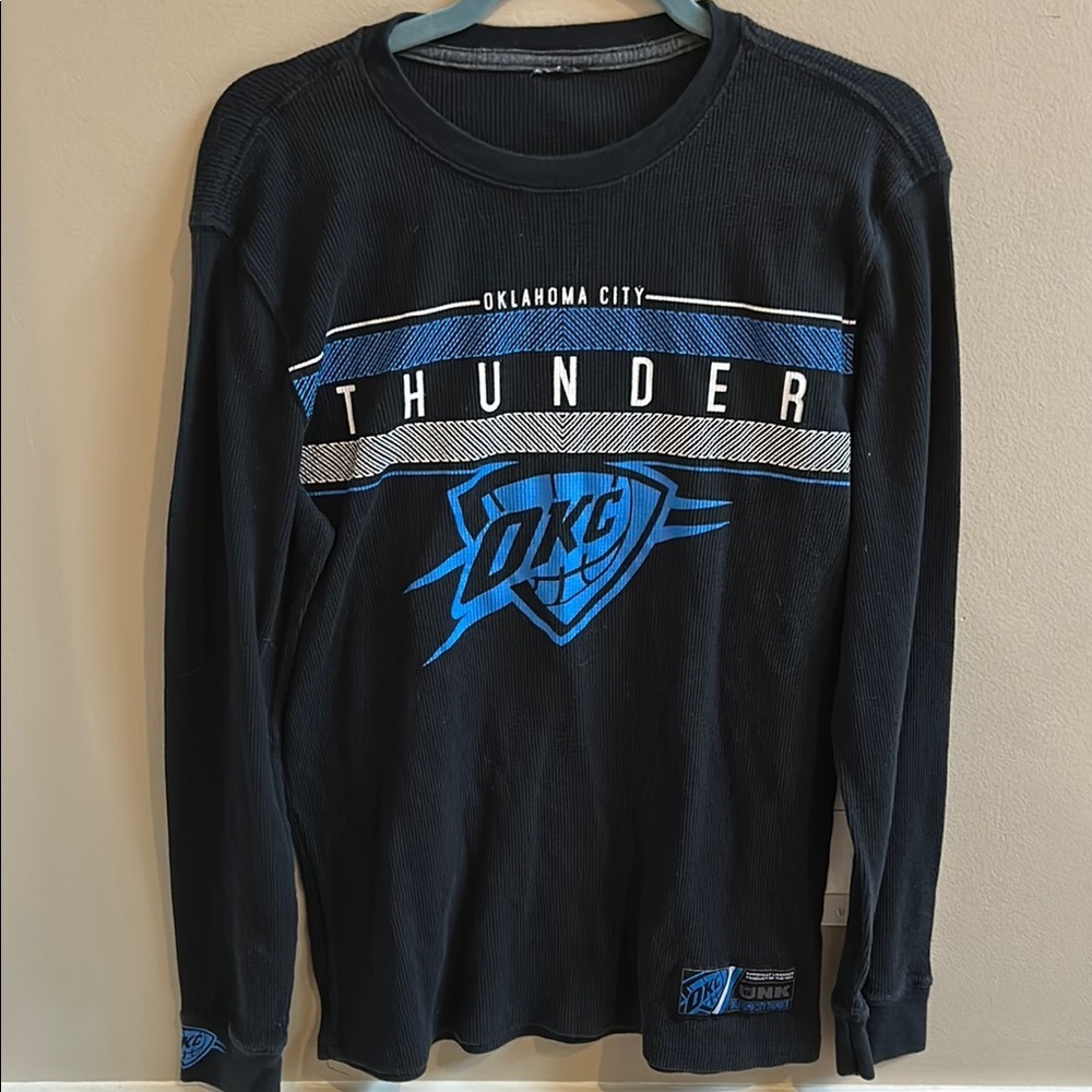 Oklahoma City Thunder NBA Black Crewneck Long Sleeve Pullover